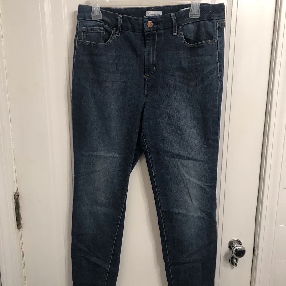 High rise skinny jeans